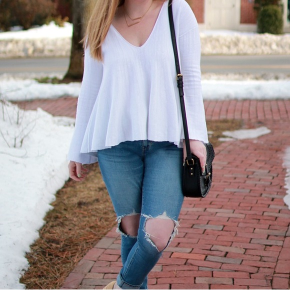 NWT Free People Sundae Sweater in White - Picture 3 of 7